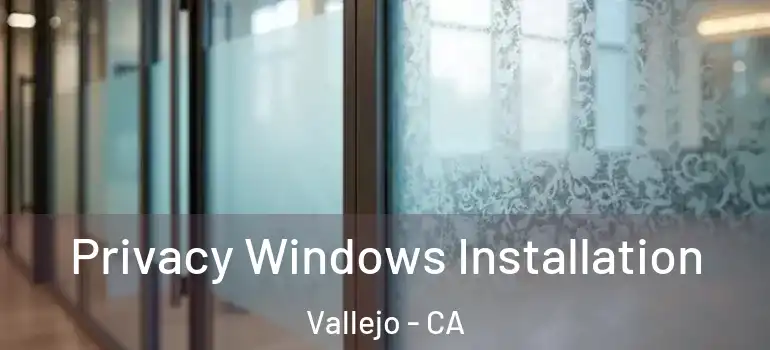  Privacy Windows Installation Vallejo - CA